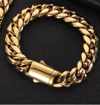 18k Italy Stamped  Yellow Gold Filled Bracelet-Quality Guarantee-20.5cm