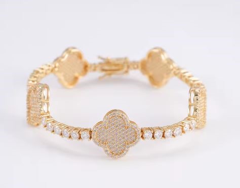 18k Italy Stamped  Yellow Gold Filled Bracelet-Quality Guarantee-17.5cm