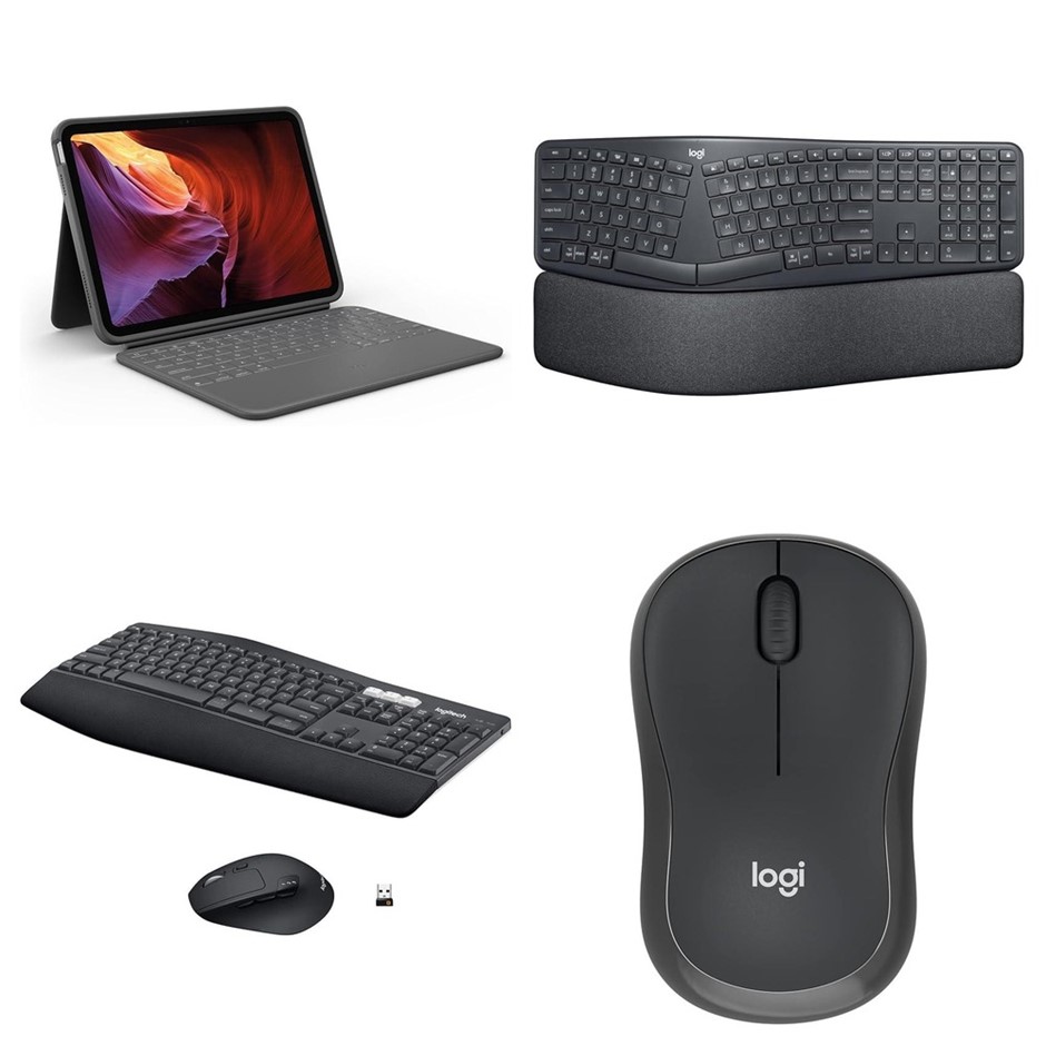 4 x LOGITECH Accessories. 1 x LOGITECH Rugged Folio Keyboard Case for iPad