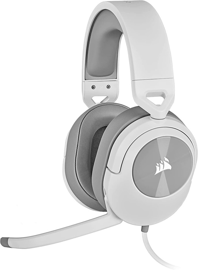 CORSAIR HS55 SURROUND Gaming Headset (Leatherette Memory Foam Ear Pads, Dol