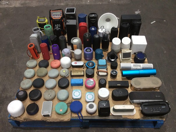 JBL/AKAI/Honeywell Mixed Model Portable Bluetooth Speakers (Lot of 83)