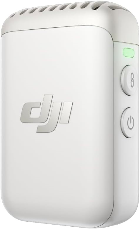 DJI Mic 2 Transmitter (Pearl White), Wireless Microphone with Intelligent N