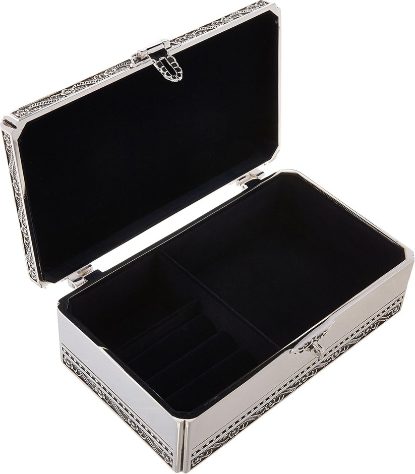 Elegance Antique Silver Jewelry Box