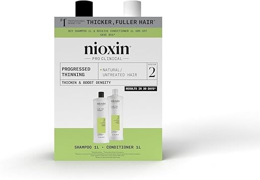 Nioxin Scalp + Hair Thickening System Shampoo + Conditioner NB: no packagin