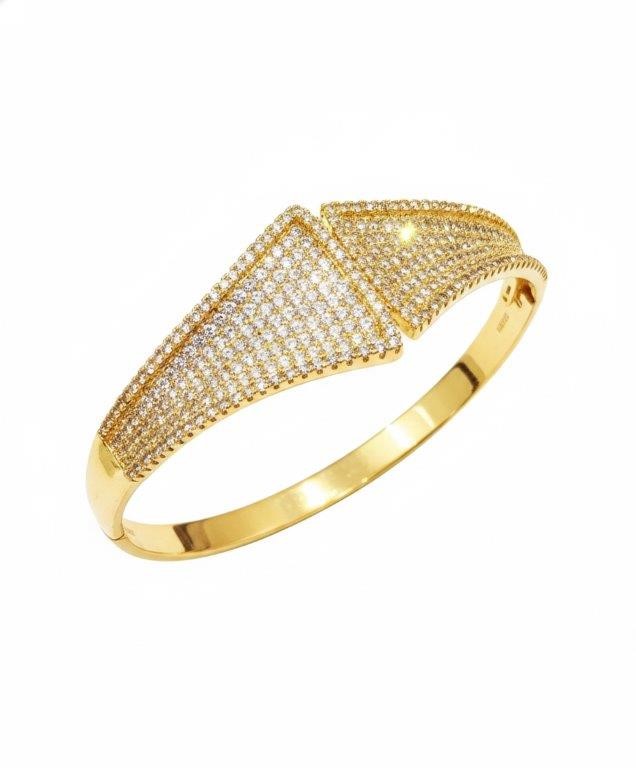 18K/ITALY Yellow Gold Filled bangle -(stamped 18K/Italy)