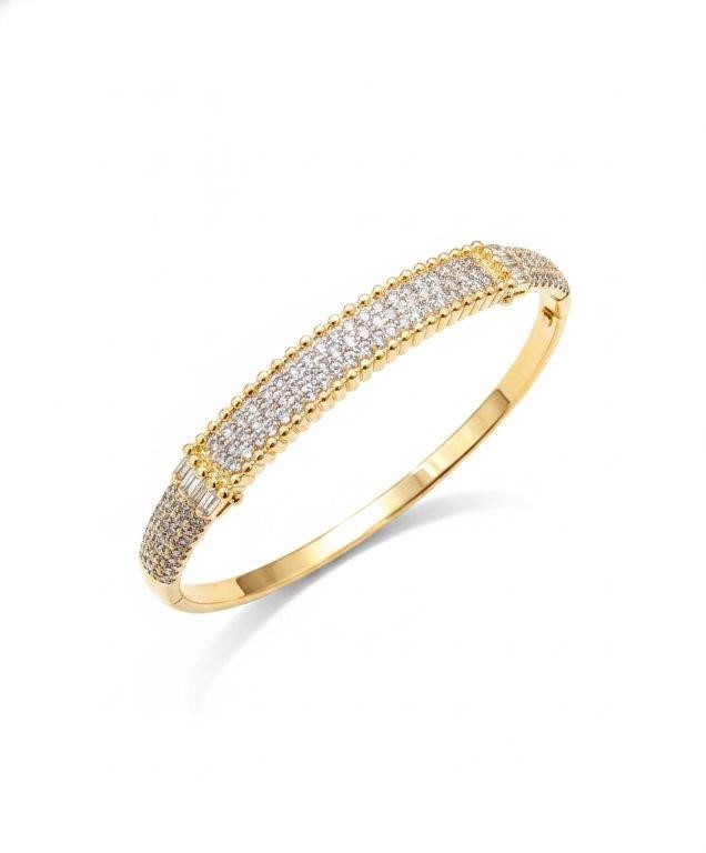 18K/ITALY Yellow Gold Filled bangle -(stamped 18K/Italy)