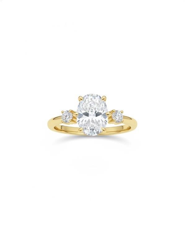 14K/Italy 3.0ct Oval Cut Yellow Gold Filled Ring Warranty Quality-6US