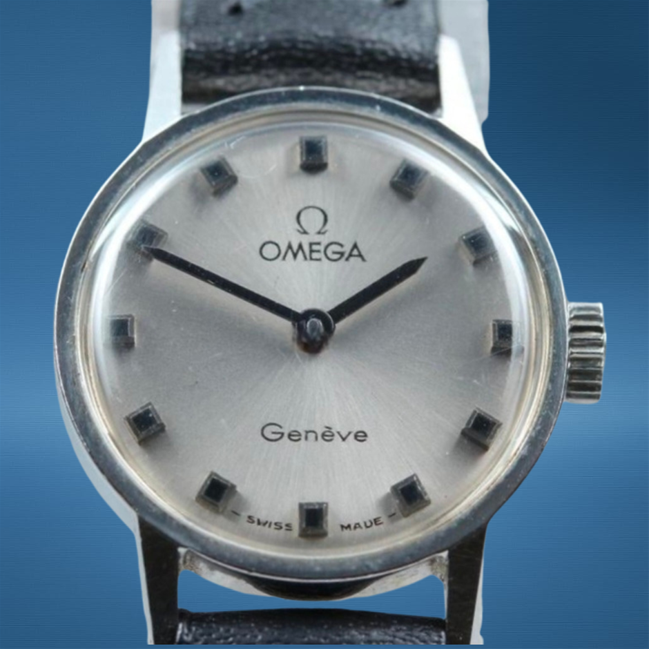 OMEGA GENÈVE 20MM STAINLESS STEEL 511.0451 MANUAL WIND SILVER DIAL WXO&COA