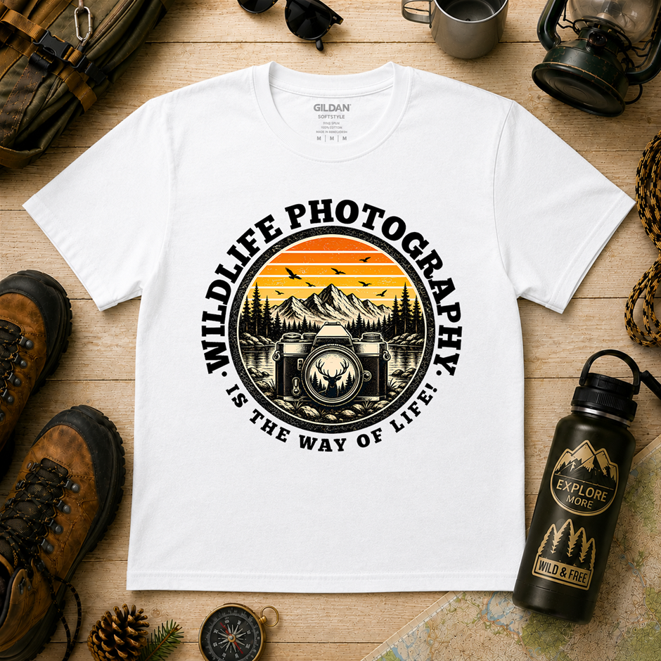 "Wildlife Photography Is The Way Of Life Shirt!" Outdoor's Adventure -Large