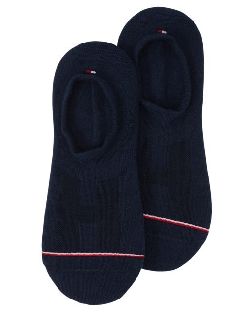 TOMMY HILFIGER Men's Iconic Footie Socks, 2 Pairs, Dark Navy, Size 39/42. R