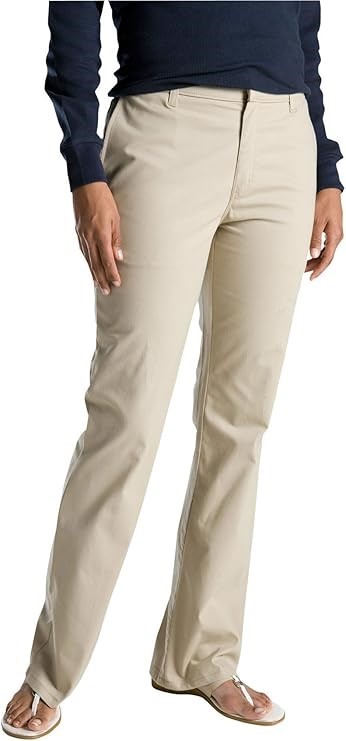 DICKIES Women's Slim Fit Boot Cut Leg Twill Pant, Size 16R, Desert Sand, FP