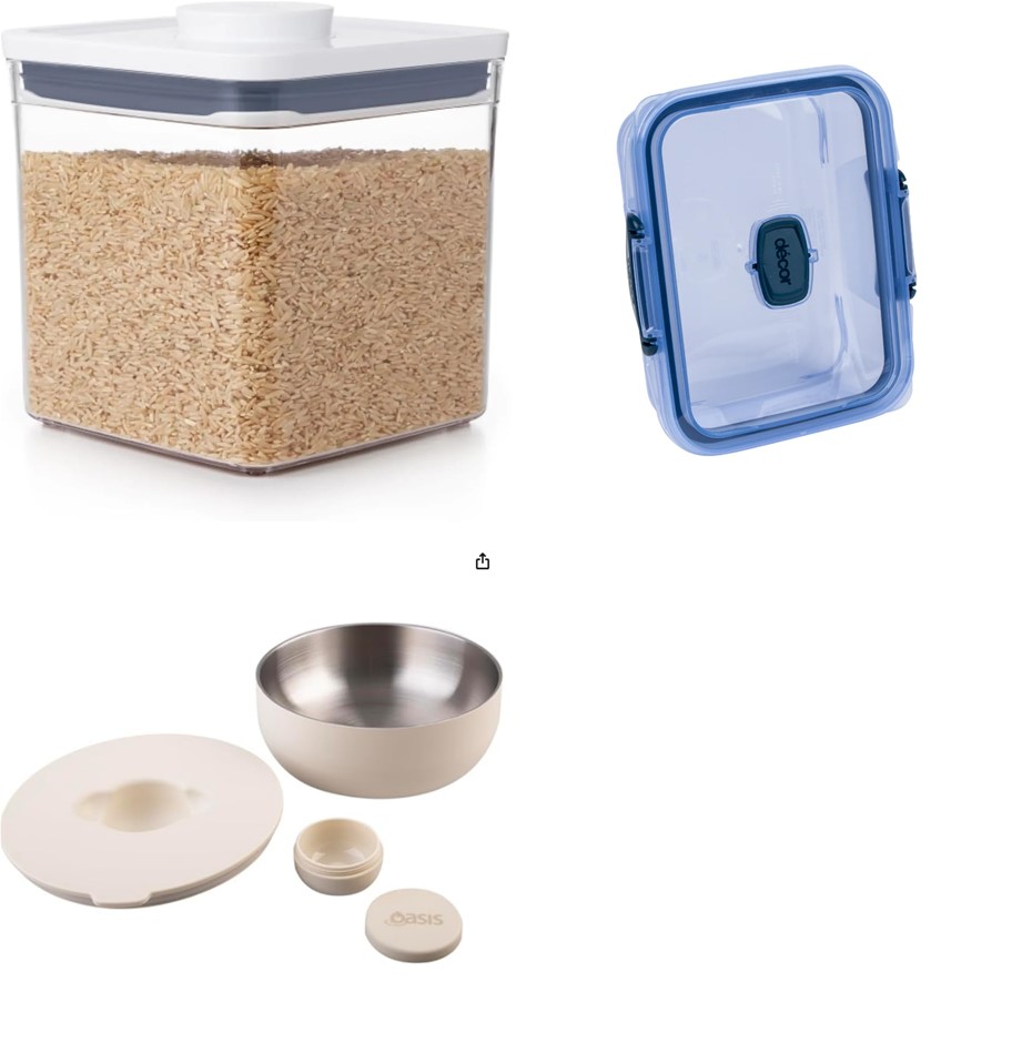 BUNDLE of 3 Pack OXO Big Square Storage Container, 2.6 Litre + Oasis Stainl