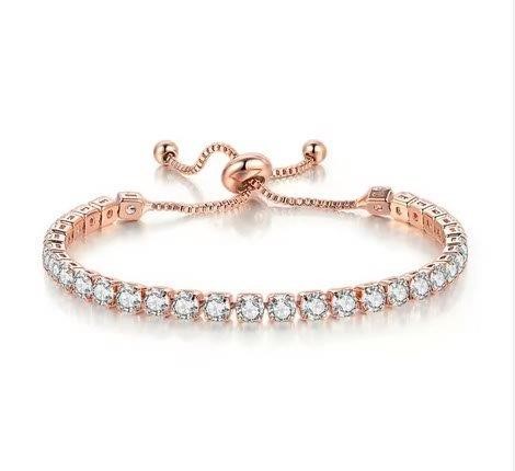 925 Sterling Silver Tennis Bracelet Brilliant Cut Simulated Diamonds-adj