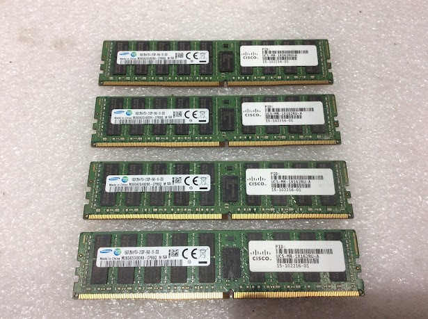 Cisco UCS-MR-1X162RU-A 16GB 2Rx4 PC4-2133P Memory Module (Lot of 4)