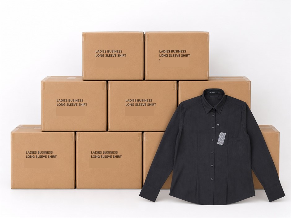 120 Pieces Women's Long Sleeve Business Dress Shirts, Black, Long Sleeve (S