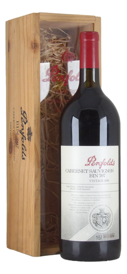 Penfolds `Bin 707` Cabernet Sauvignon 1998 (1 x 1.5L Magnum) SA.