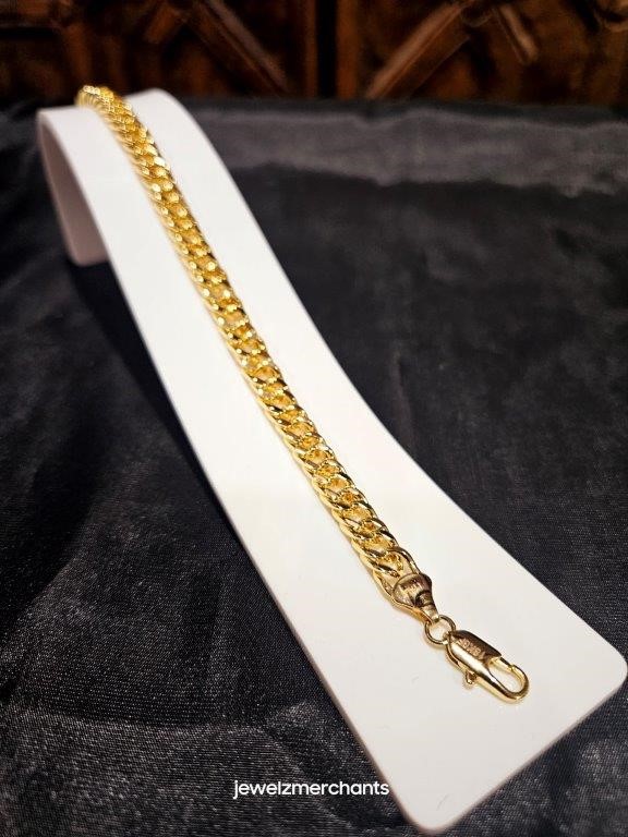 18KGold-filled/Italy Stamped Yellow Gold Filled Bracelet -18.5cm-Bonus