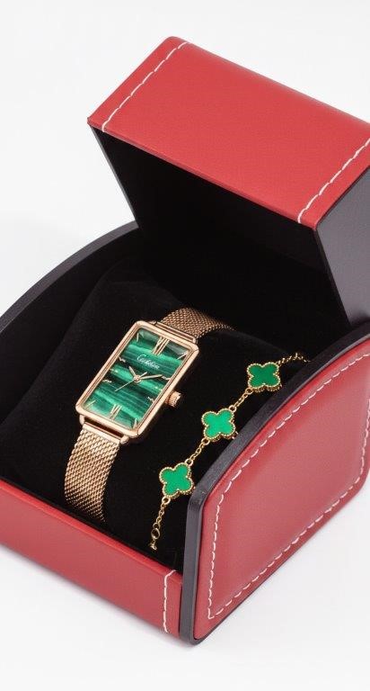 Luxury Women's Watch & Bracelet Gift Set with Premium Leather Box