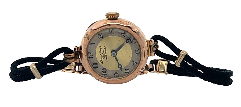 Antique ROLEX-DUNKLING Collaboration Swiss 9Ct Gold Ladies Cocktail Watch