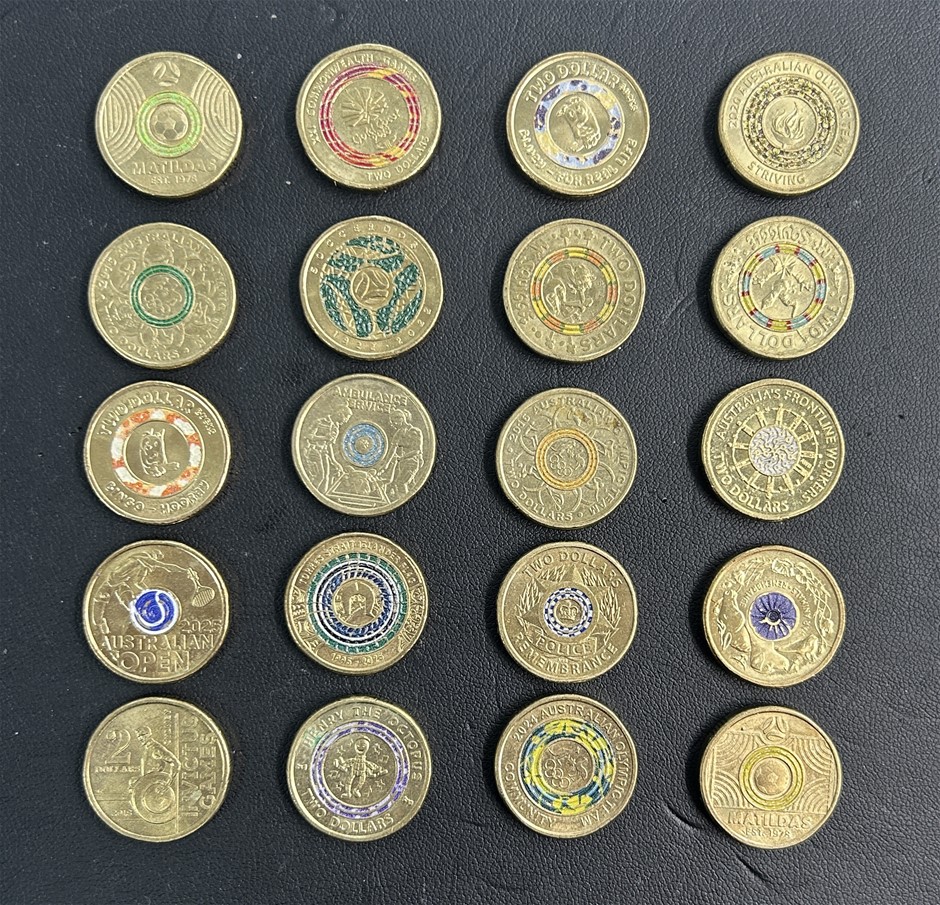 Collection Of 20 Australian $2 Coins