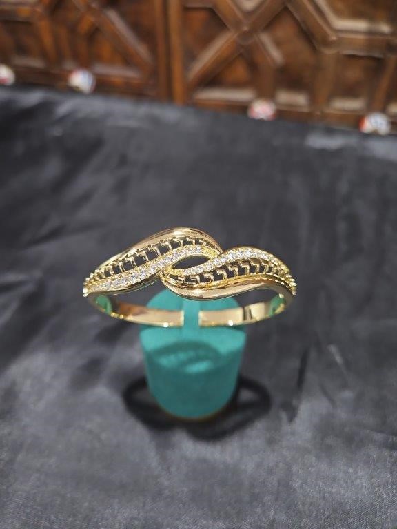 18K/Italy Gold Filled Bangle -(stamped 18K/Italy)-Warranty Quality-Bonus