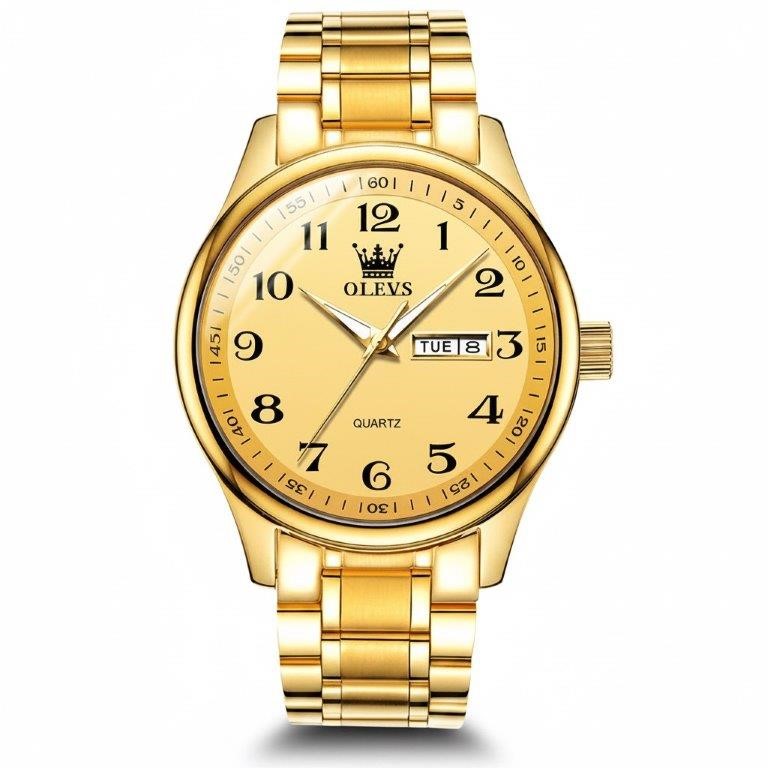 Luxury OLEVS Gold-Tone Women's Watch with Premium Gift Box