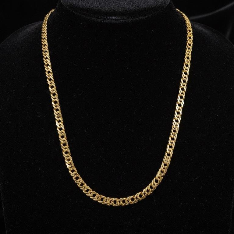 18KGold-filled/Italy Stamped Yellow Gold Filled Chain -55cm-Bonus Gift