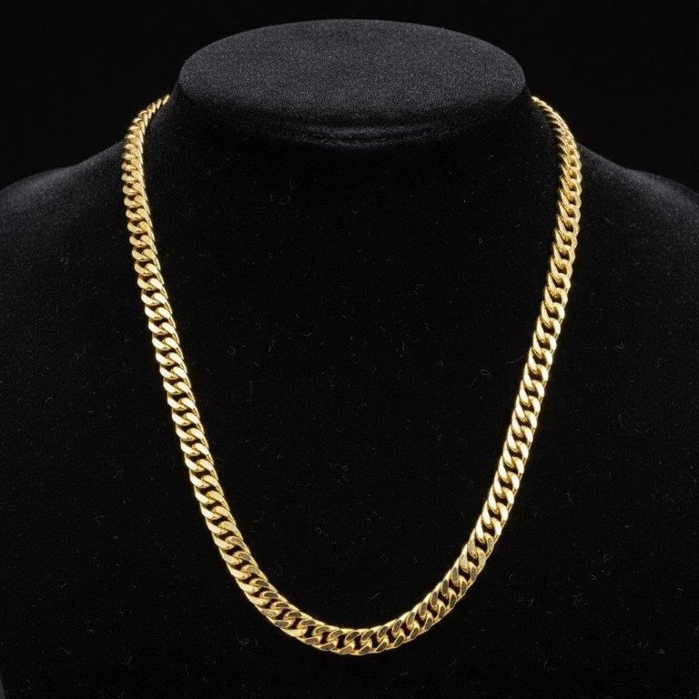 18KGold-filled/Italy Stamped  Yellow Gold Filled Chain -55cm-Bonus Gift