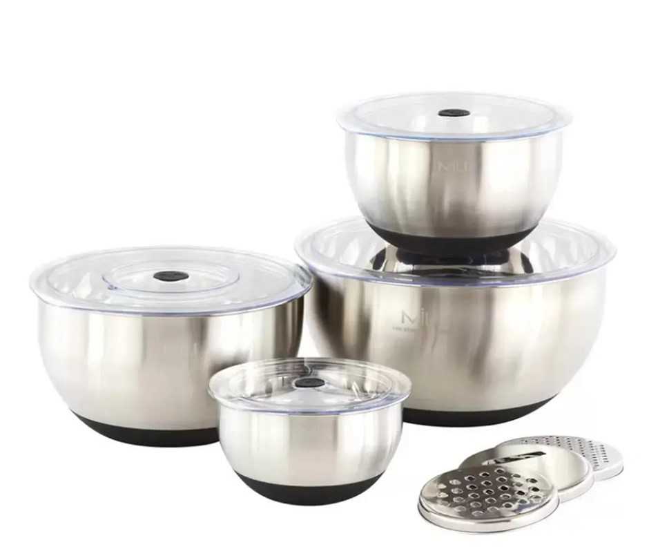 MIU Mixing Bowl With Graters 4-Piece Set. NB: no box