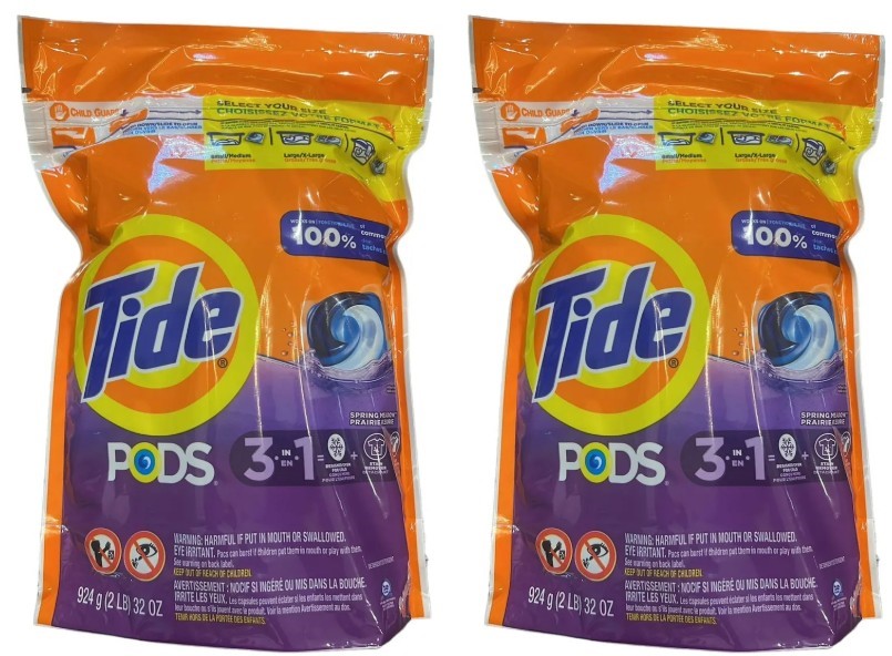 0033-3140674 · 2 x 39pk TIDE Pods 3-in-1 Capsules, Total 924g, Spring Meadow.