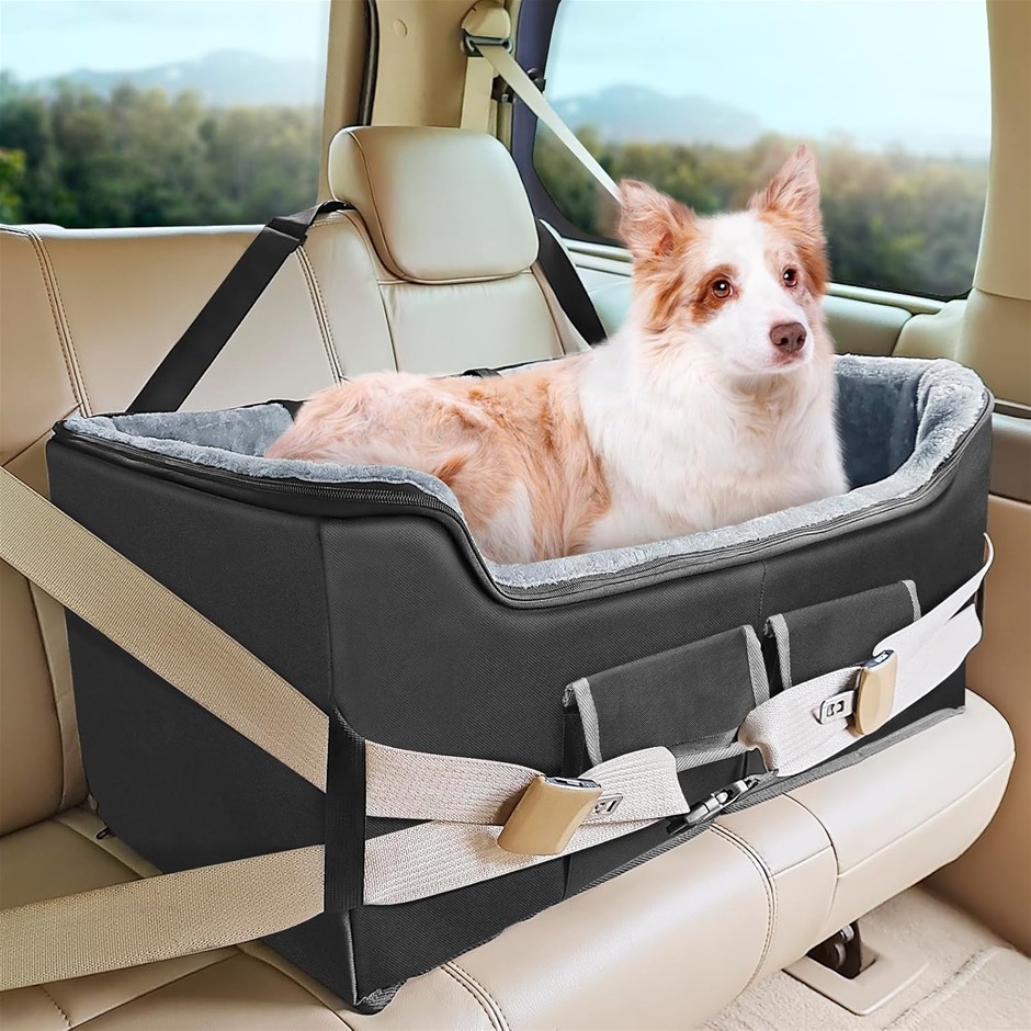 INFANZIA Dog Car Booster Seat, Elevated Pet Car Seats for Large Medium Dogs