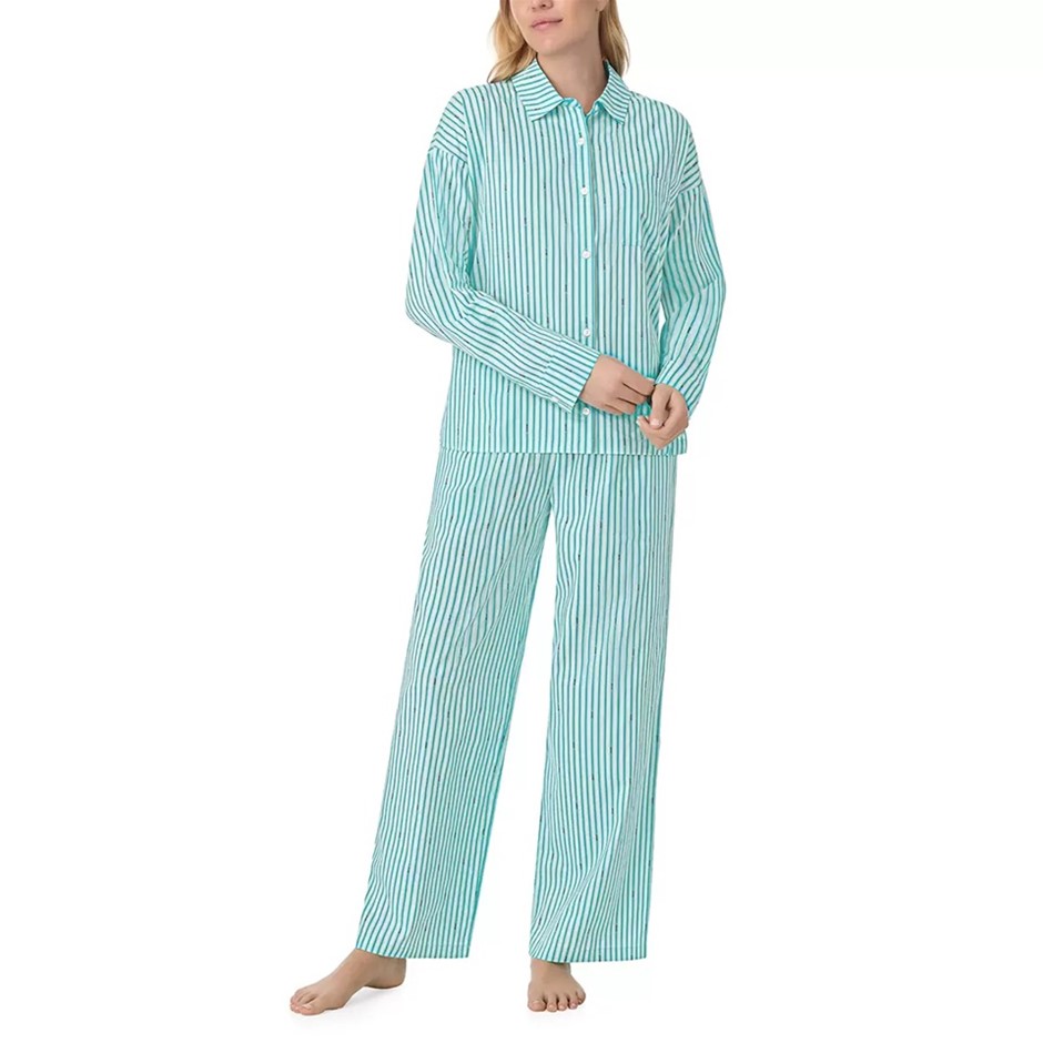 DKNY Women's 2pc Cotton Blend PJ Set, Size L, Mint. NB: pant has a minor ma