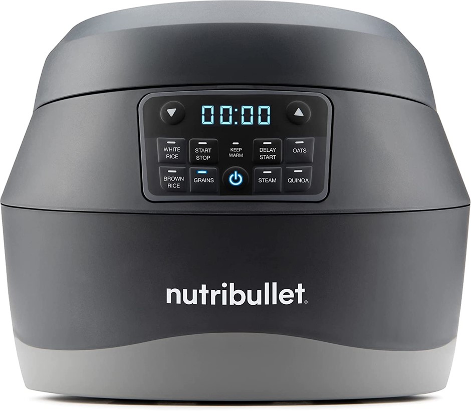 0013-5062777 · NUTRIBULLET Everygrain Rice Cooker, 5 Auto Cook Programs, Dark Grey, NBG071
