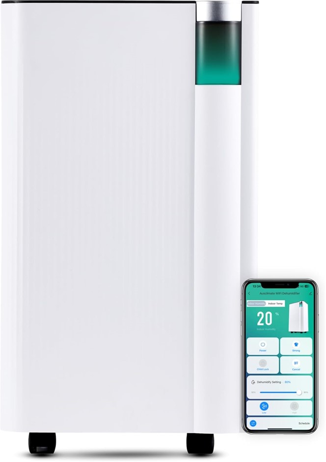 AUSCLIMATE Compact 12L Dehumidifier.