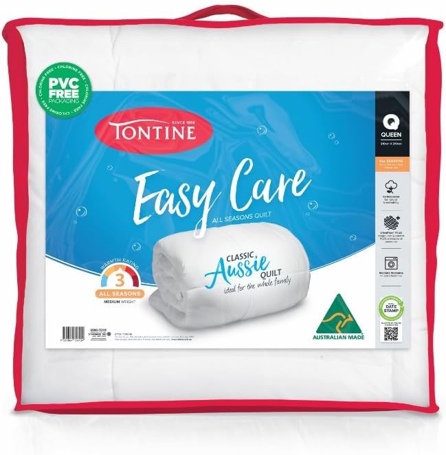 TONTINE Easy Care All Seasons Quilt Doona, Super King Bed, Medium Weight &