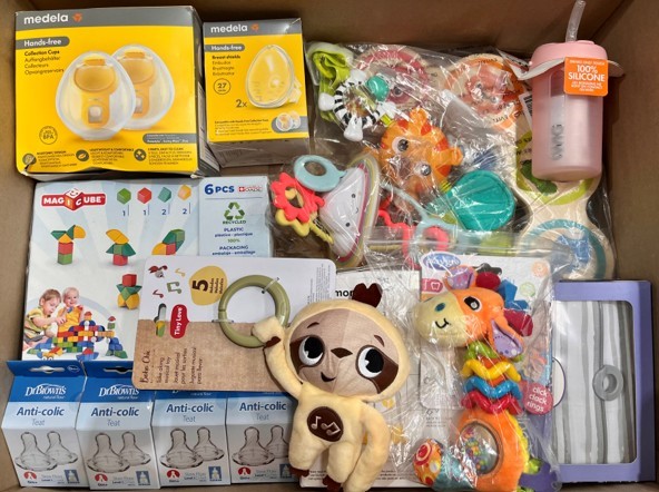 12 x Assorted Baby Products – Includes MEDELA, DR BROWN'S NATURAL FLOW, TIN