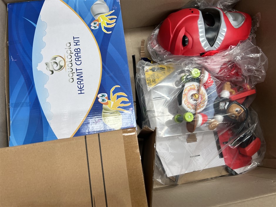 4 x ASSORTED MIXED TOYS; Incl. Barbie Puppy, Hermit Crab Tank, Power Ranger