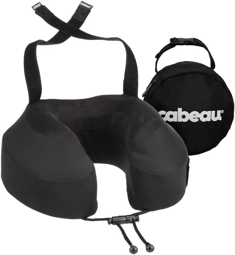 2 x CABEAU Evolution S3 Travel Pillow, Plush Memory Foam, Quick-Dry Fabric,