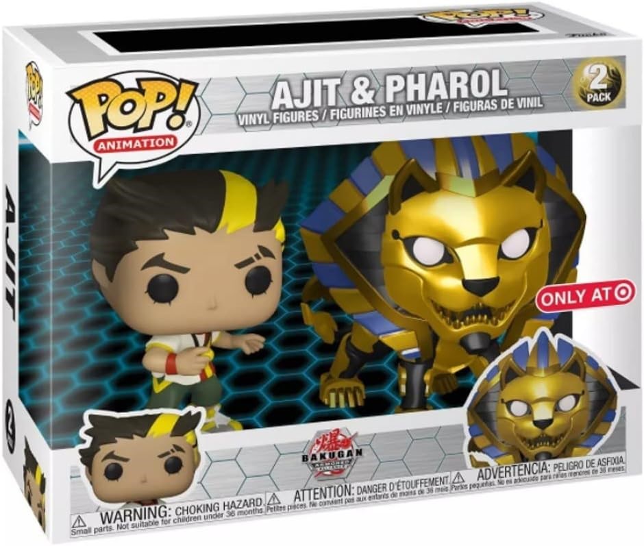 FUNKO POP! Bakugan - Ajit & Pharol US Exclusive Vinyl Figure 2 Pack, 3.75-I
