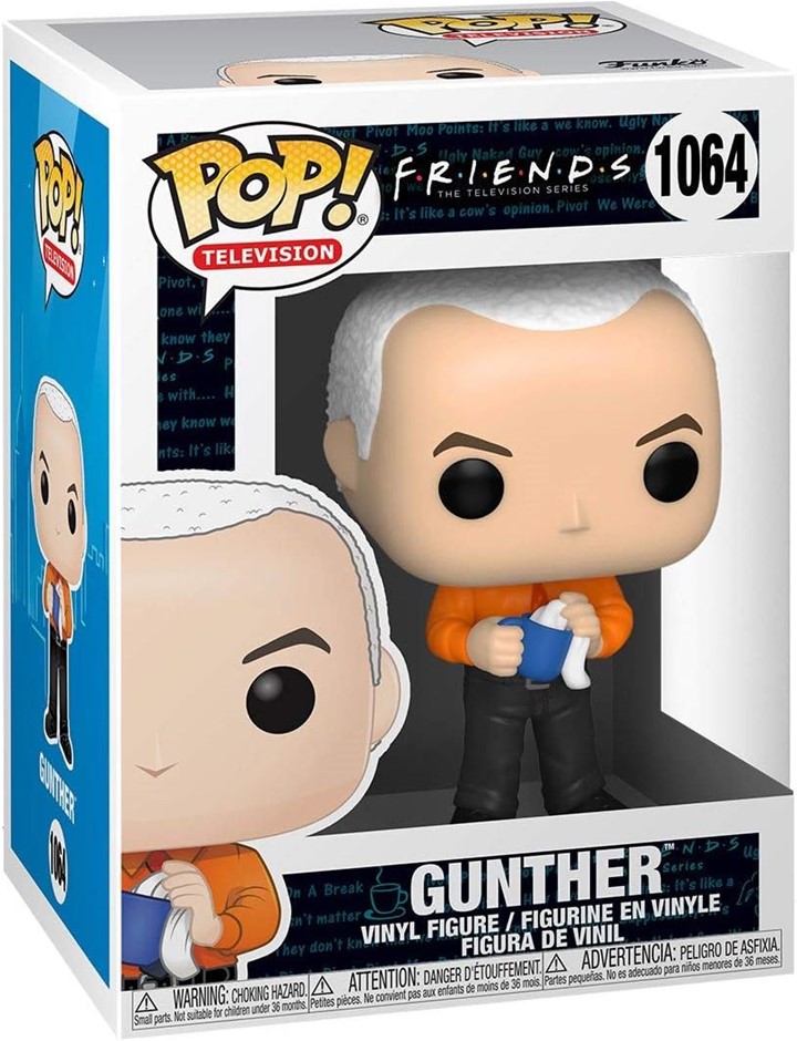 0250-5062777 · FUNKO POP! Friends Figurine Vinyl Gunther. NB: Slightly damaged box.