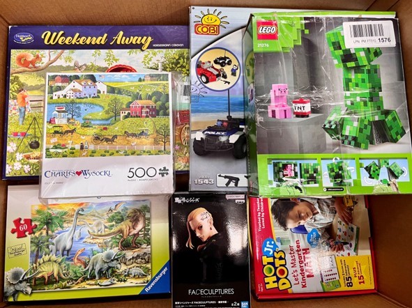 10 x Assorted Toys – Includes LEGO, RAVENSBURGER, BANDAI & More. NB: Sold a