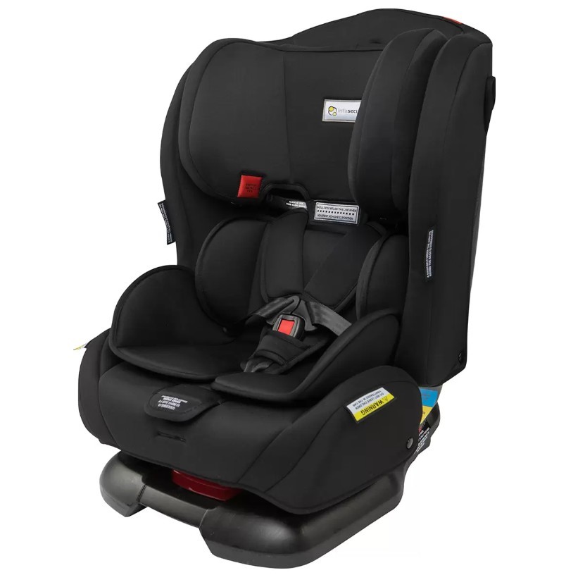 INFASECURE Legacy Convertible Car Seat, 0 To 8 Years, Black. NB: Used, dust
