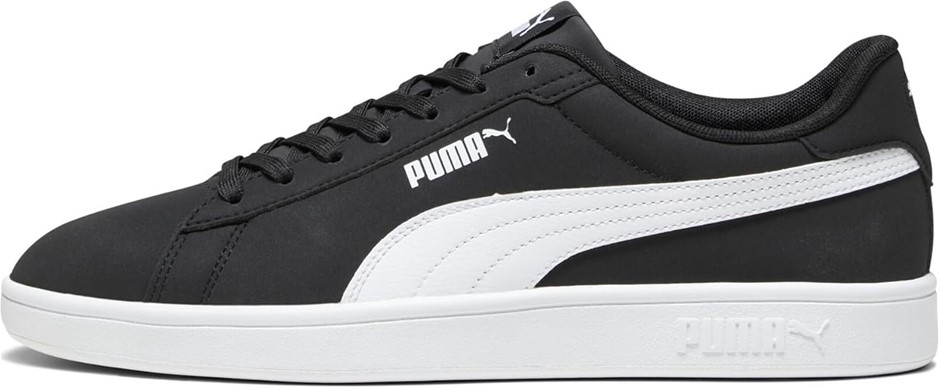 PUMA Unisex Smash 3.0 Buck Sneaker, US9/EU42, Black/White, 392336. RRP: $11