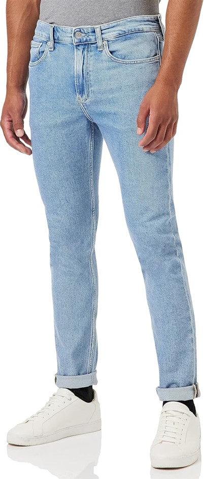 CALVIN KLEIN JEANS Men's Slim Taper Jeans, 30W x 32L, Denim Light, J30J3236