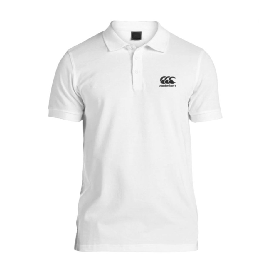 CANTERBURY Men's Anchor Polo, Size 3XL, 35% Cotton, White/Black (001), QA00