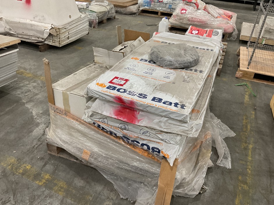 <p>Pallet Comprising Quantity of Fire Seal and 4x Boss Fire 550 Box</p>
