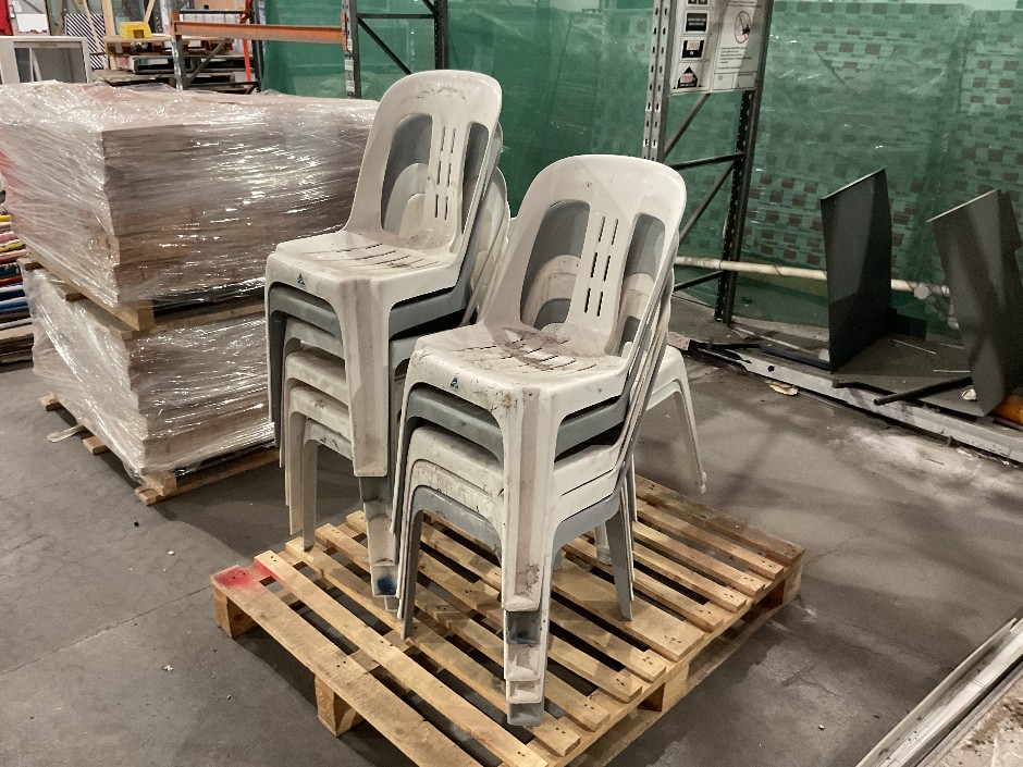 <p>Pallet Of Assorted Plastic Chairs</p>