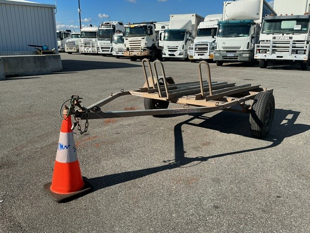 <p>Unknown  John Papas Motor Bike  Single Box Trailer</p>