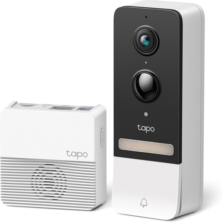 0073-5062607 · TP-Link Tapo Wireless Video Doorbell with Hub, 2K 5MP Color Night Vision, U