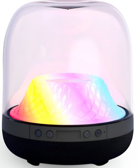 Transparent Bluetooth Speaker with Colourful Lights - (NBK1TRSBLSK) - Manua